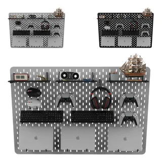 Pegboard G Premium Mdf Setup Gamer Home Office Branco Full Pegboard G Premium Mdf Setup Gamer Home Office Branco Full