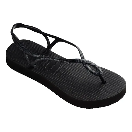 Chanclas Sandalias Havaianas Luna Plataforma Negro Mujer