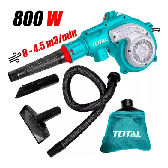 Sopladora Aspiradora Industrial V.variable 800w Total Tb8036 Color Turquesa