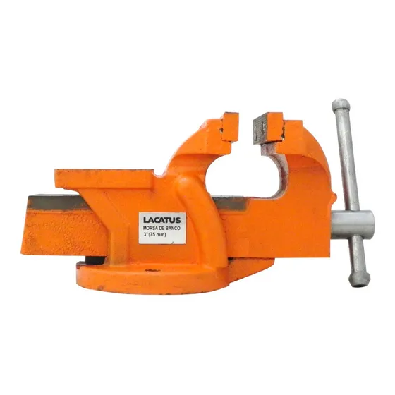 Morsa De Banco N°3 Fija Profesional Con Yunke 75 Mm C