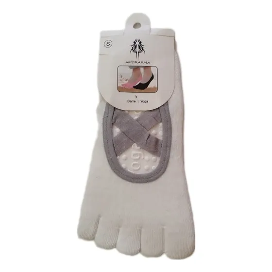 Medias Dedos Antideslizantes Yoga Pilates Barefoot Blanco 34-42