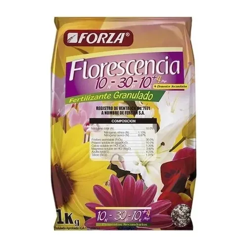Fertilizante De Plantas 10-30-10 Florescencia Forza Bolsx1kg