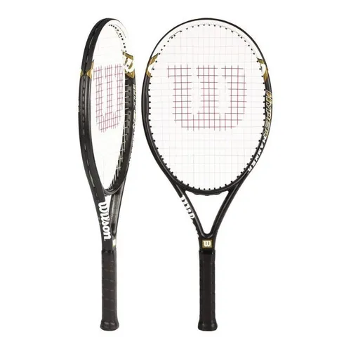 Raqueta tenis Wilson Hyper Hammer 5.3 237 Grs aro 110 cuerda tamaño del grip 4 1/4 color negro/blanco