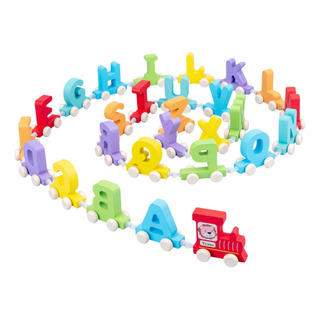 Juego De Trenes De Madera, Juguete Educativo De Dibujos Juego De Trenes De Madera, Juguete Educativo De Dibujos