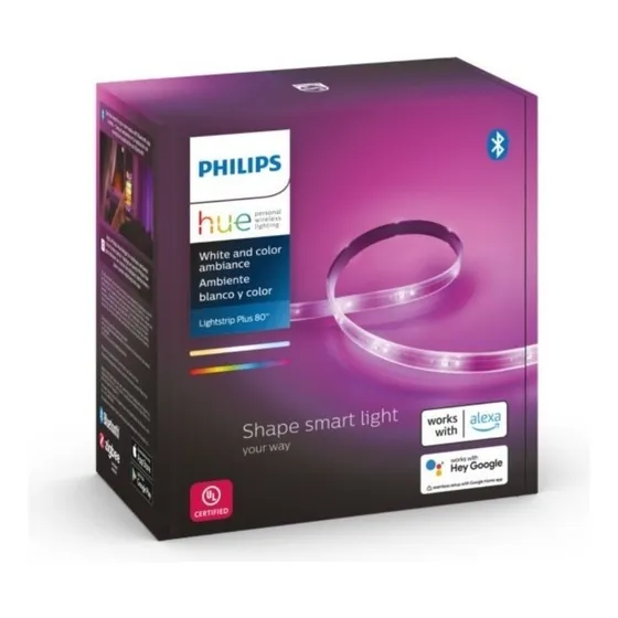 Tiras Led Philips Hue Base Plus V4 Luz Inteligente 2 Metros Luz Color