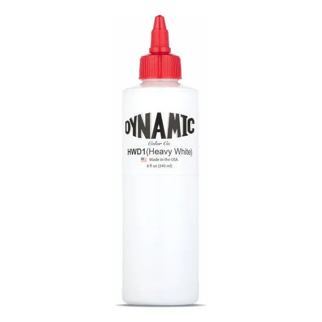 Tinta Dynamic Heavy White 8oz Tatuaje Blanco Sólido