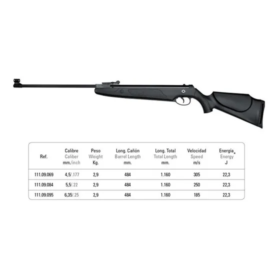 Carabina Deportiva Norica Dragon 6.35 Mm Calidad A1