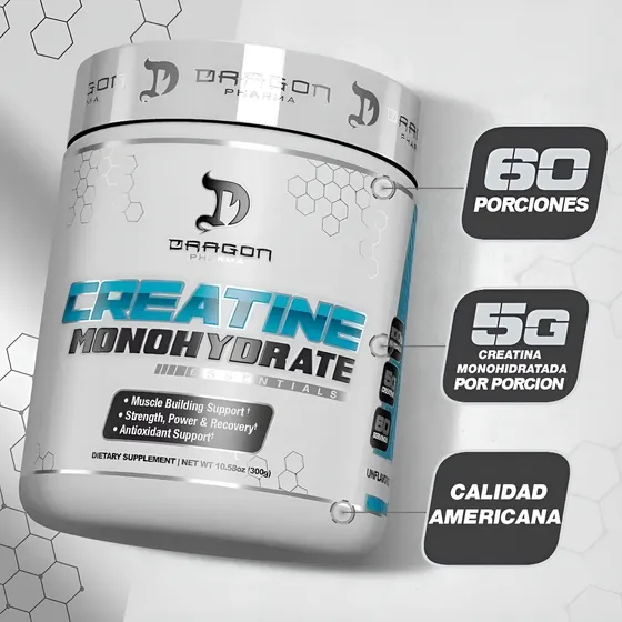Dragon Pharma Creatina Monohydrat 60 Serv 300g Original Pura