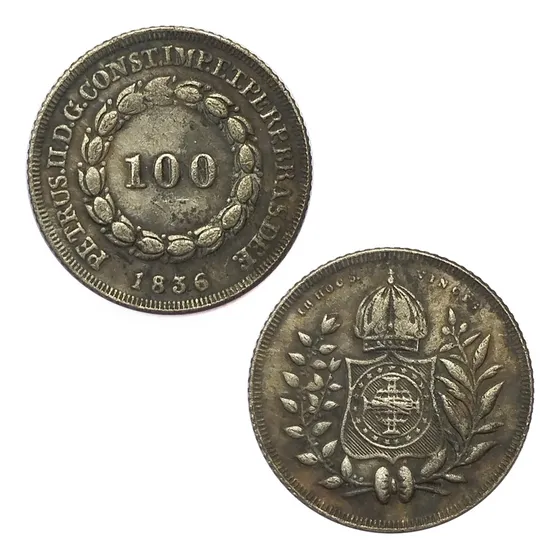 Moeda 100 Réis 1836 - Cópia