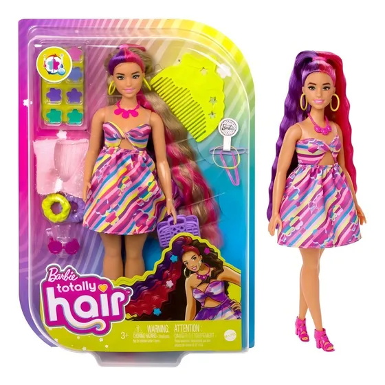 Barbie Totally Hair - Vestido De Flores - Mattel