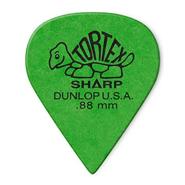 Pack De 72 Púas De Guitarra Dunlop Tortex Sharp .88mm Verde
