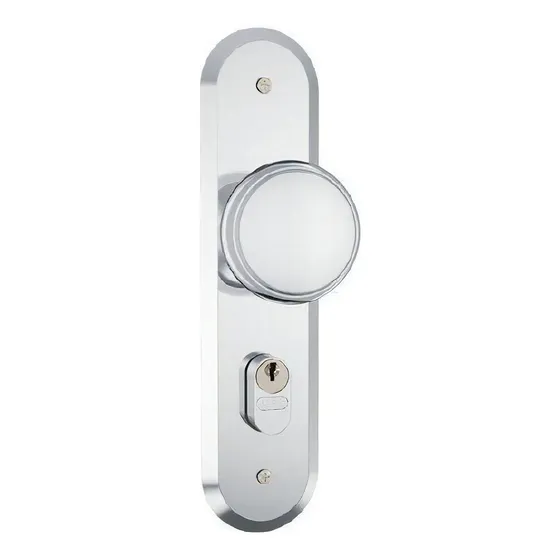 Fechadura Stam 1801/08 Externa 1 Lado Fixo Bola Cromado