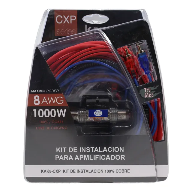 Kit De Instalación Calibre 8 Krack Audio Kak8-cxp 100% Cobre