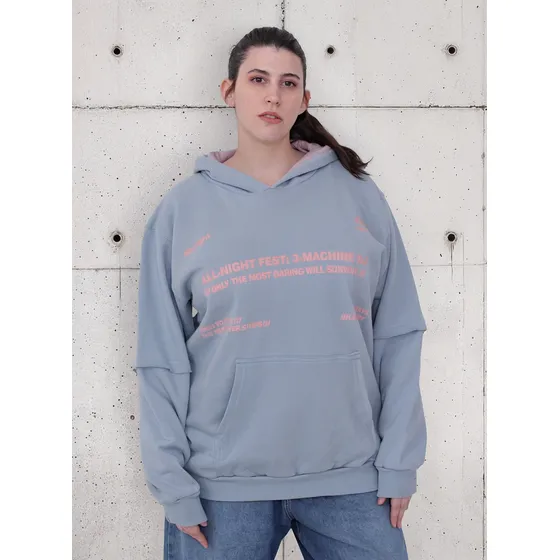 Buzo Corrientes Estampado Dama Frizado Talle Especial