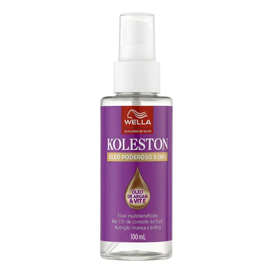 Óleo Poderoso 9 Em 1 Wella Koleston 100ml Frizz Brilho Elixir Nutrição Capilar