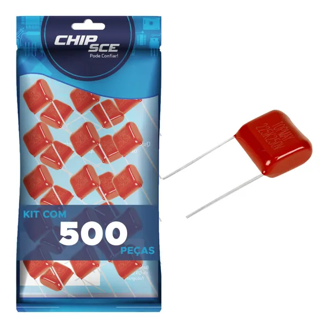 500x Capacitor De Corte De Frequência Tweeter 2m2 500 Peças