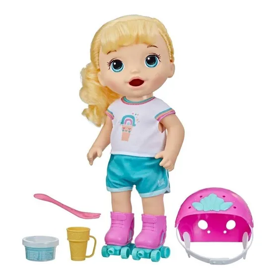 Muñeca Baby Alive Bebé Patinadora Cabello Rubio (original)