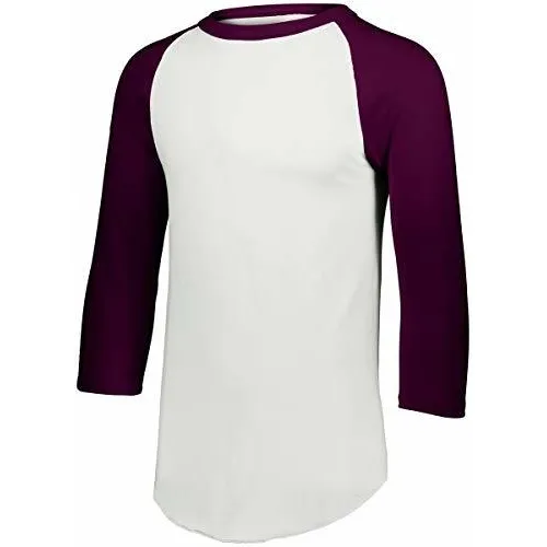 Augusta Sportswear Baseball Jersey 2.0, White/maroon, Tr2ks