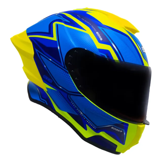 Casco Edge Shanghai Quartz  Amarillo / Azul Cert Dot I Ece