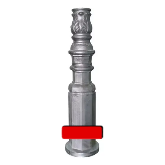 Base Con Flor Columna Galería Pergolas Aleros Techos 2,5''