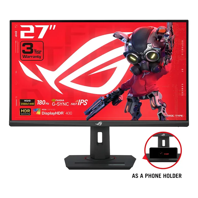 Monitor Gamer Asus con pantalla de 27" 180Hz 220V y resolución WQHD