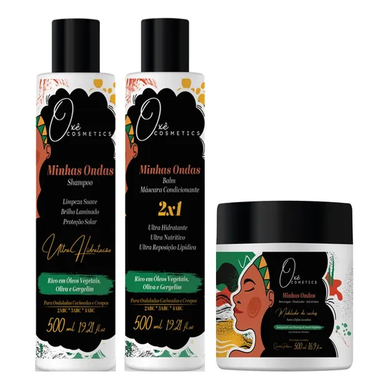 Oxê Cosmetics Minhas Ondas Shampoo E Balm E Modelador Cachos
