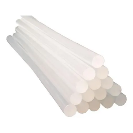 Pegamento de silicona en barra gruesa, paquete de 11 mm con 1 kg, color blanco