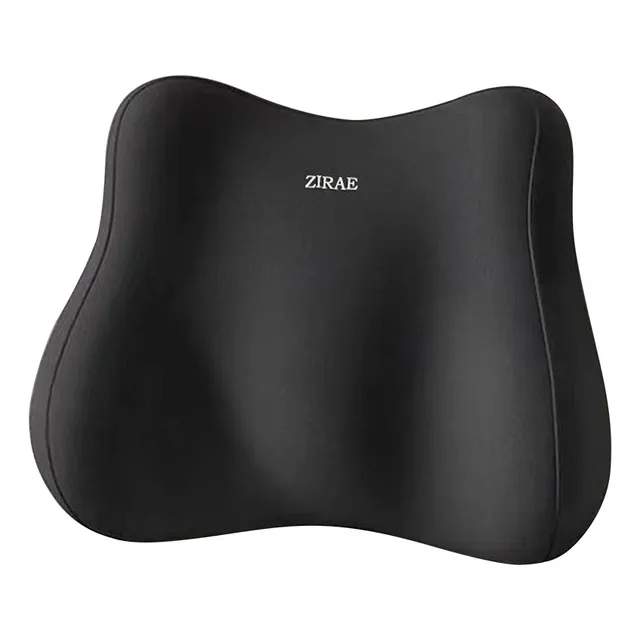 Cojín Lumbar Ergonómico Zirae Wr-1 Estándar Negro Látex Y Tela De Algodón