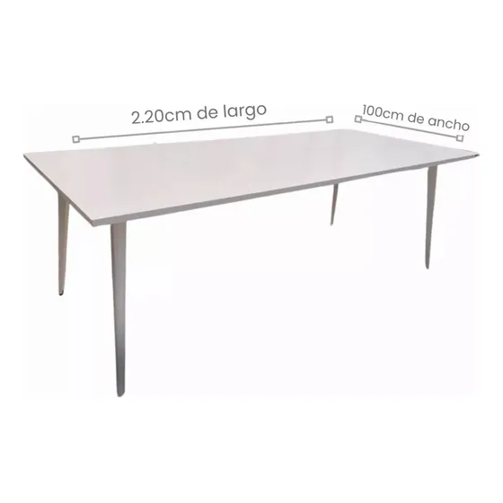 Mesa De Conferencia Linea Blanca Larga Reuniones Oficina
