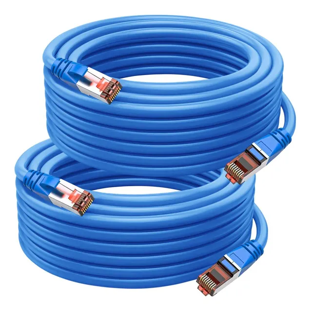 Cables De Red Alta Calidad, Mxeue-002, 2pzas, 15m, Azul, 1gb