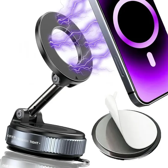 Suporte Magnético 360 Para Celular Com Ventosa De Sucção