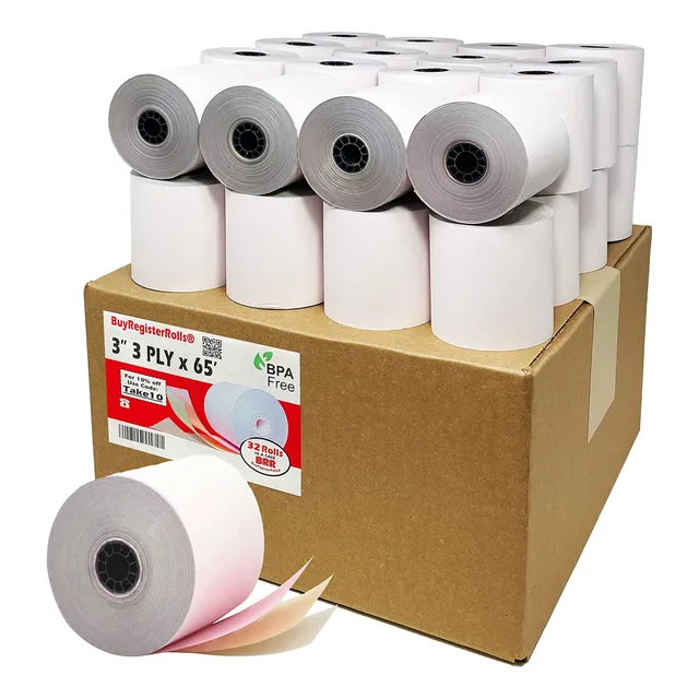 Papel De Impresora Para Cocina 3 Capas Color Blanco Canario