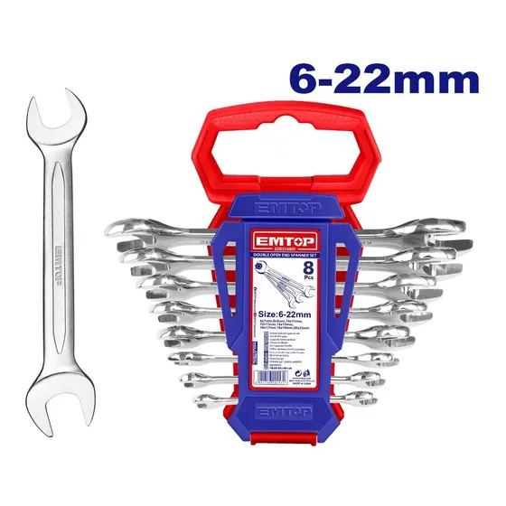 Juego 6-22 Mm 8 Llaves Doble Abierta Milimetricas  Emtop