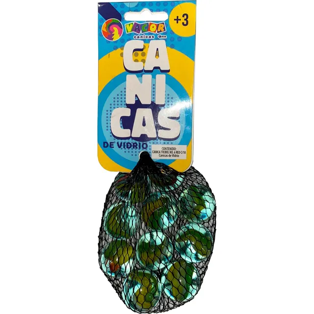 Canicas De Vidrio Chibola Trébol Vacor #6 Paq Con 50 Canicas