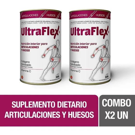 Suplemento En Polvo Ultraflex Colágeno Sabor Limón X 2 Und