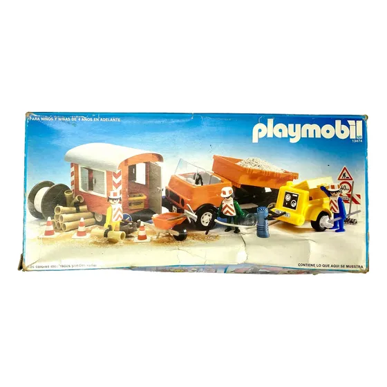 Playmobil 3474 Trabajadores De Construcción 1981 Retromx