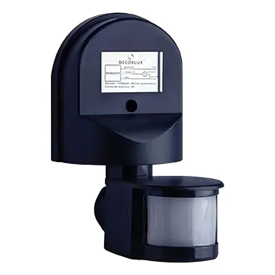 Sensor De Presença Externo Fotocélula Preto Prova Dagua