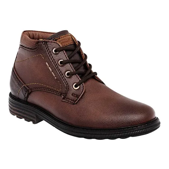 Botin Escolar Negro Total 6204 Color Cafe Para Niño Tx6