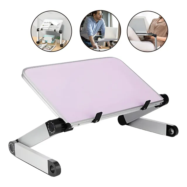 Mesa Plegable Laptop Portátil Desayunador Oficina Estudiante Color Rosa claro