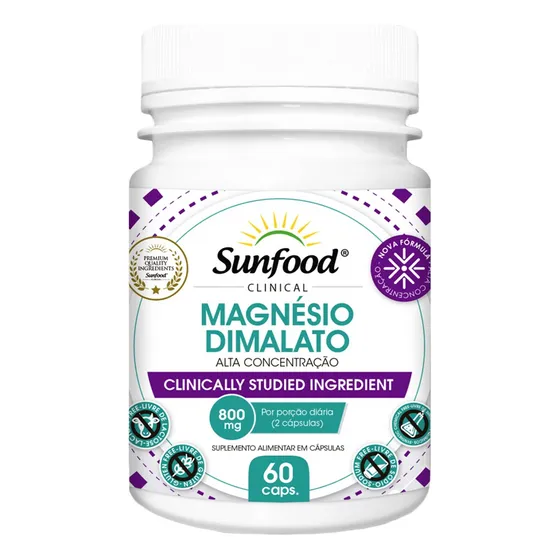 Magnésio Dimalato 800mg 60caps Clinical
