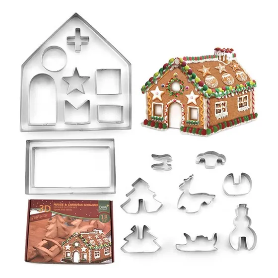 Reposteria Moldes Galletas Navideñas 3d Cortadores Navidad