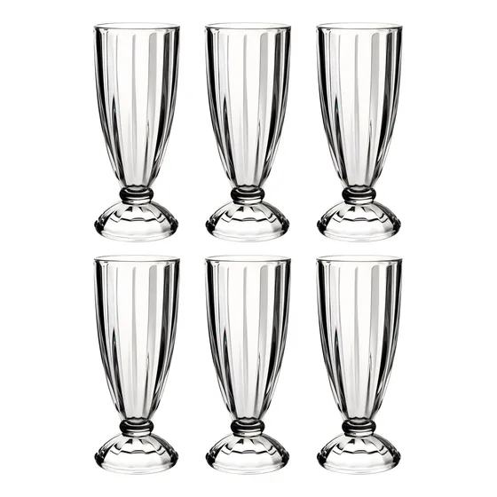 Conjunto 6 Taças Copo Milk Shake Suco Sorvete Sobremesa Açai