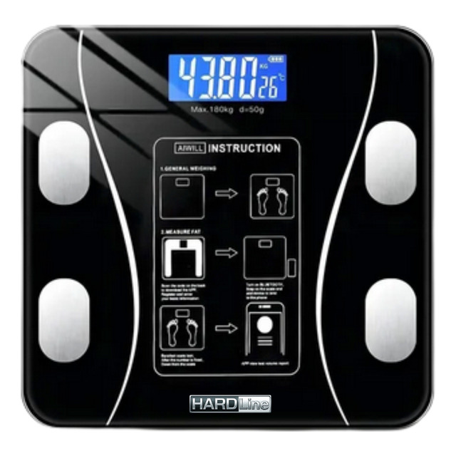 Balança Digital Corporal Bioimpedância Aplicativo Bluetooth 180kg Balança Digital Corporal Bioimpedância Aplicativo Bluetooth 180kg