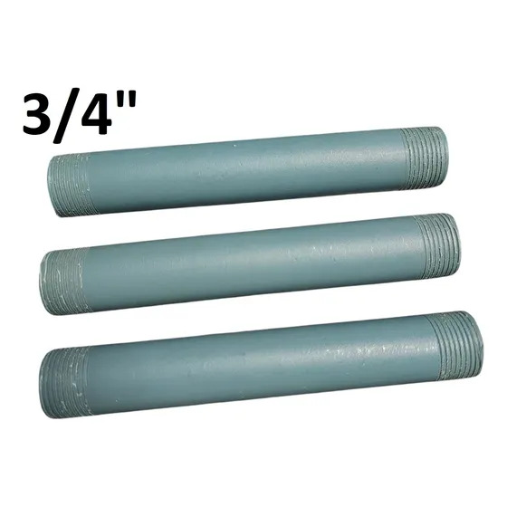 Niple / Tubo Pvc Macho Rosca 3/4 16.5cm Cod 920
