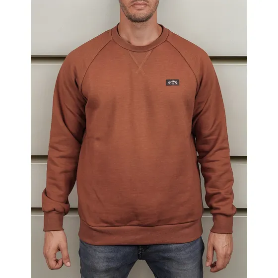 Buzo Hombre Billabong Journey Crew Frisa Liviana Algodon
