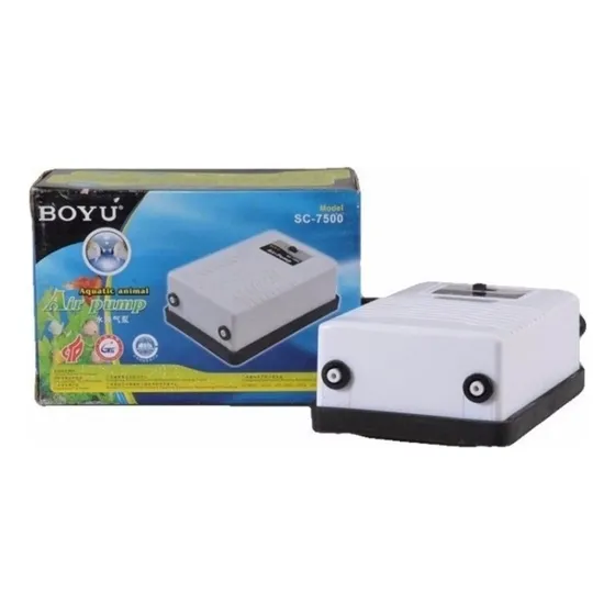 Compressor Boyu/jad Sc-7500 De Ar P/ Aquário 2 Saídas 3 Vel