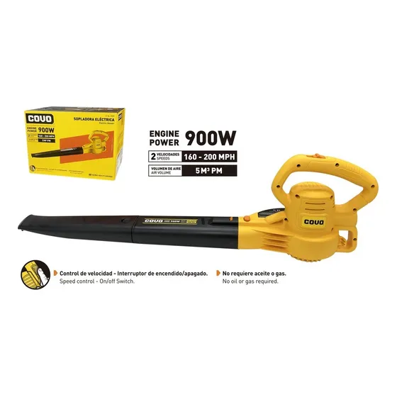 Sopladora Aspiradora  Electrica Covo 900w Tipo Jardineria
