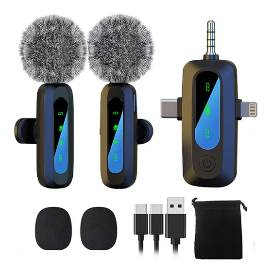 Micrófono Axistr Inalámbrico 3 En 1 Para iPhone For Cámara, Lavalier Cancelation Micro, Bluetooth Condensador Cancelation Microphone Of Ruido Excepcional High Duration