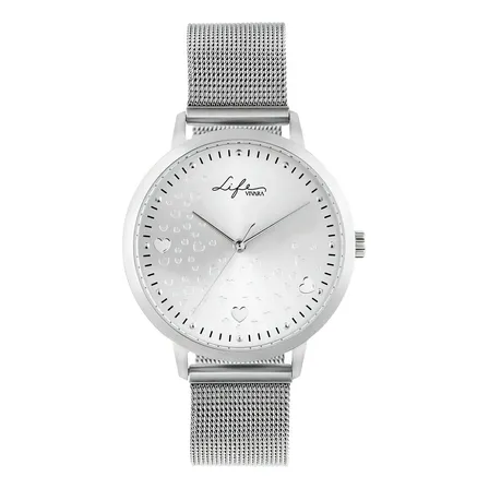 Relógio Life Amor Feminino Aço Prateado