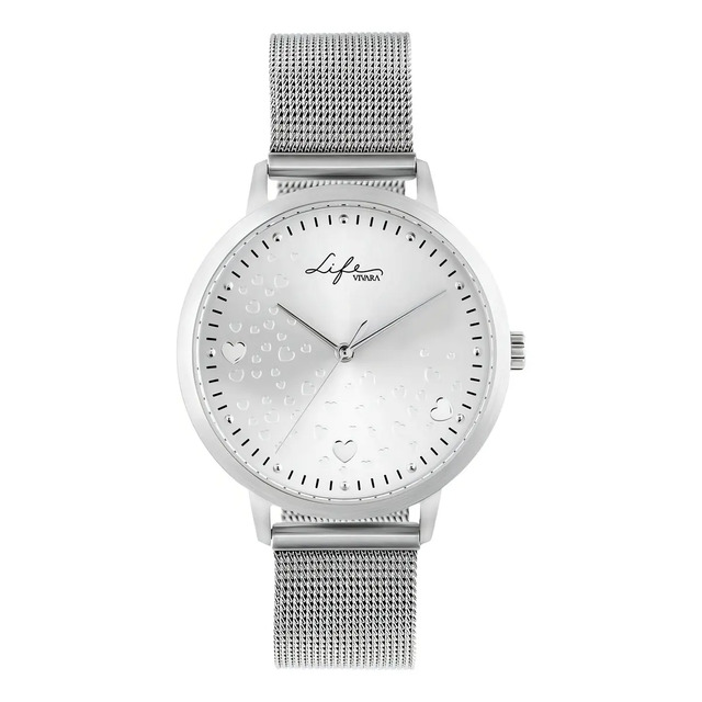Relógio Life Amor Feminino Aço Prateado